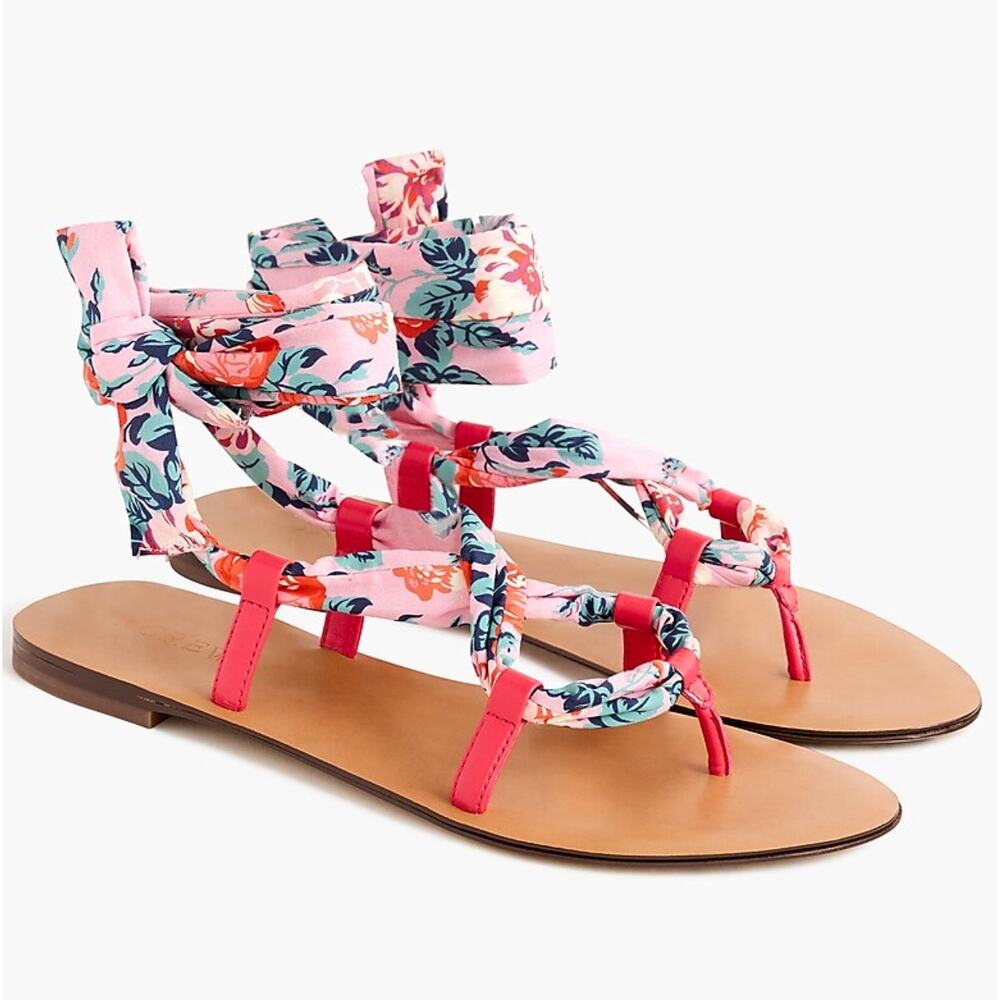 J. Crew Wrap-Around Sandals in Liberty Floral | Women's